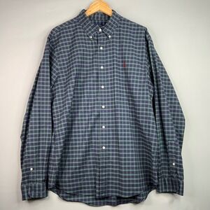 Ralph Lauren Slim Fit Stretch Oxford Shirt Mens XL Plaid Check Button Down